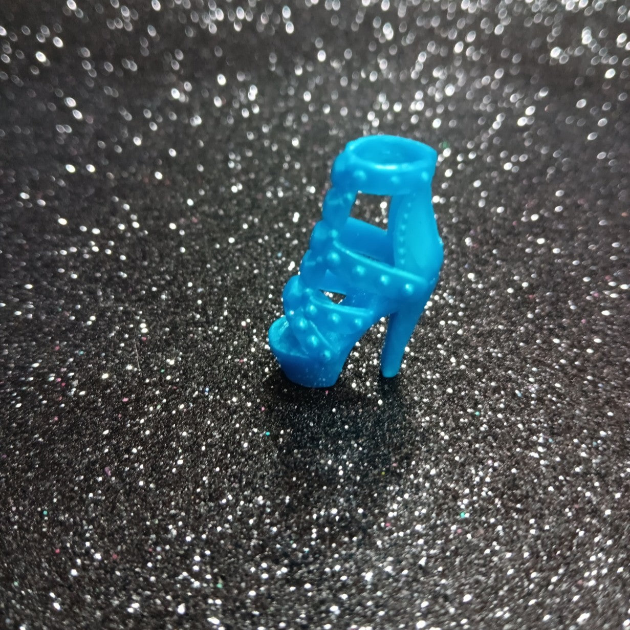 Modern Barbie Turquoise Blue Caged Heel