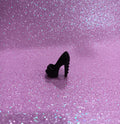 Edgy Barbie Black Platform Open-Toed Stiletto Heel with studs