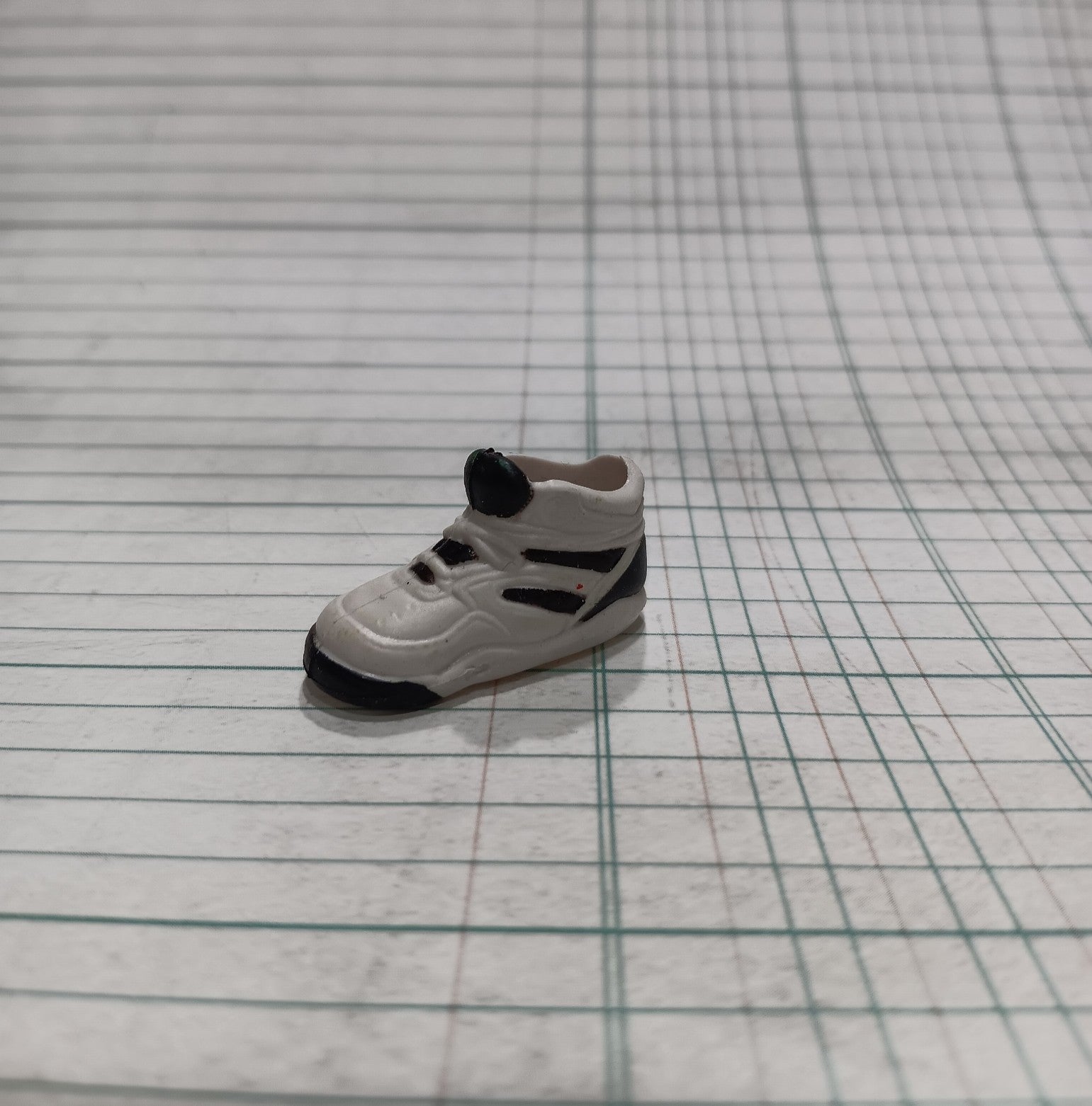 Barbie Flat Foot Black and White HI-Top Sneaker