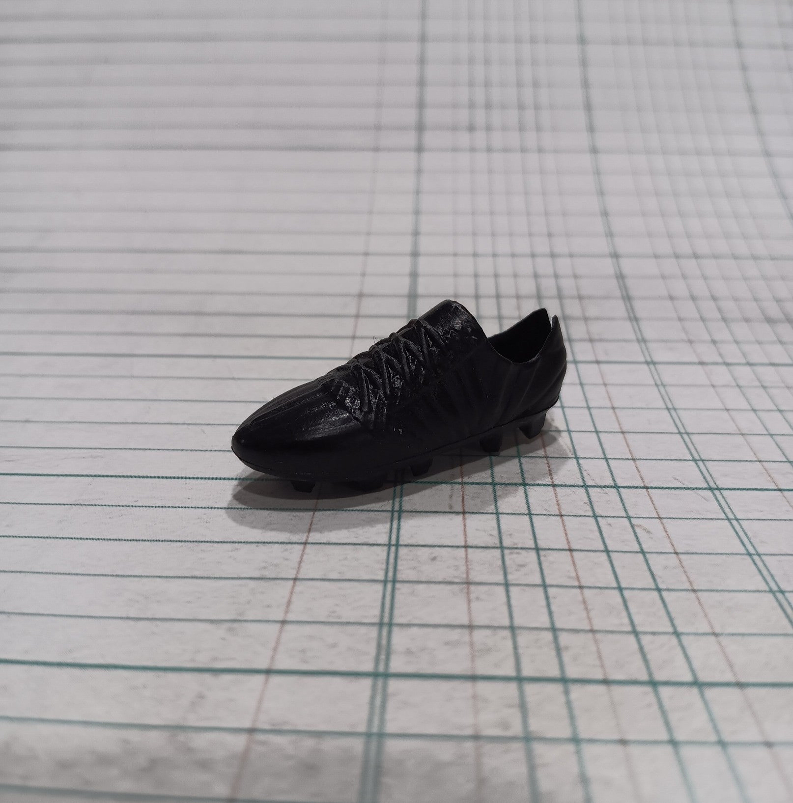 Ken Sized Adidas Style Black Soccer Cleat