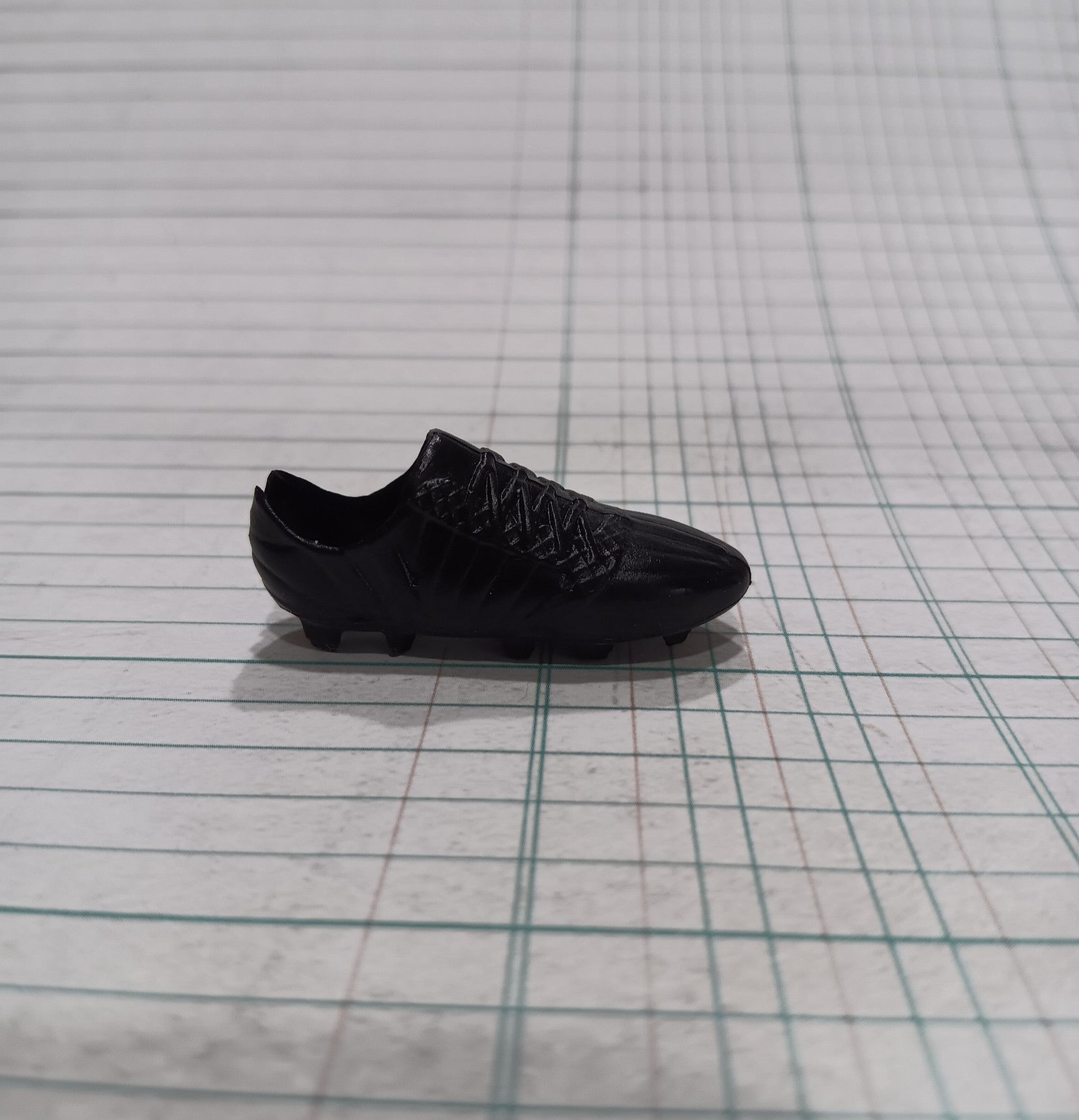 Ken Sized Adidas Style Black Soccer Cleat