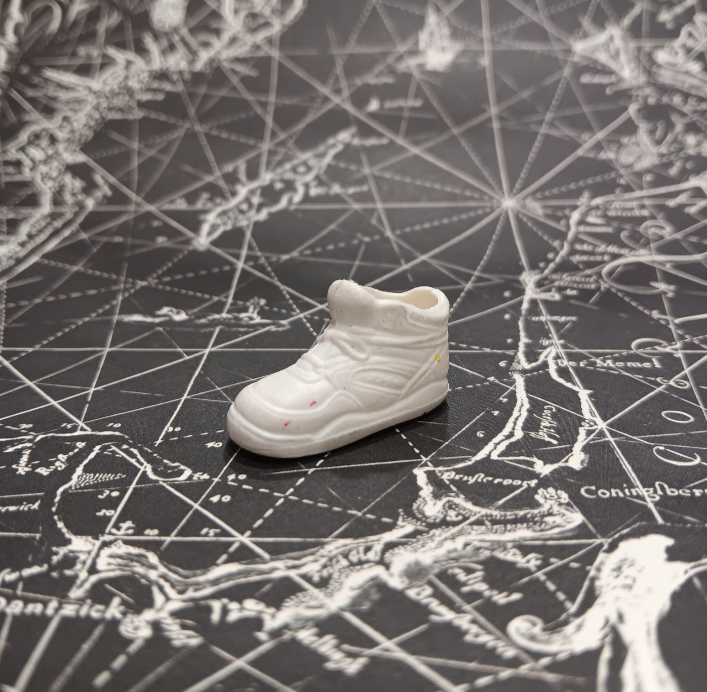 Barbie Flat Foot White HI-Top Sneaker