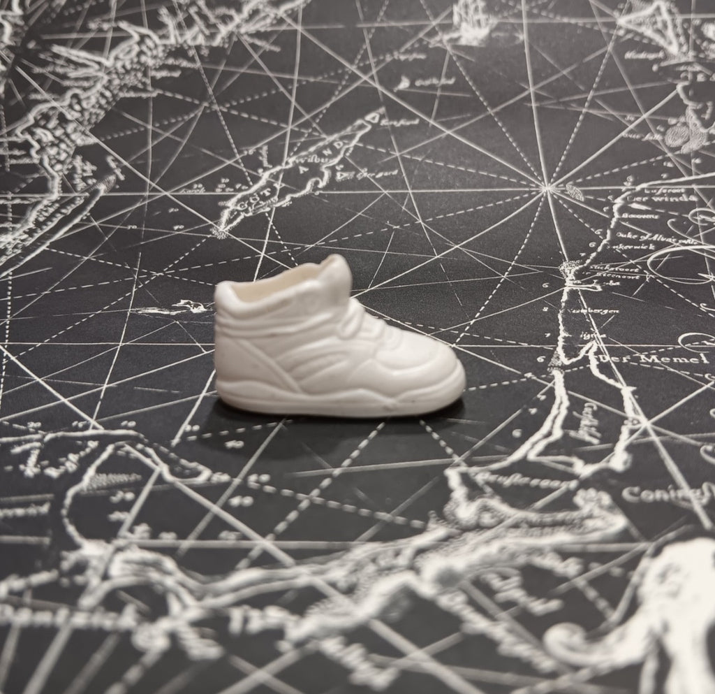 Barbie Flat Foot White HI-Top Sneaker