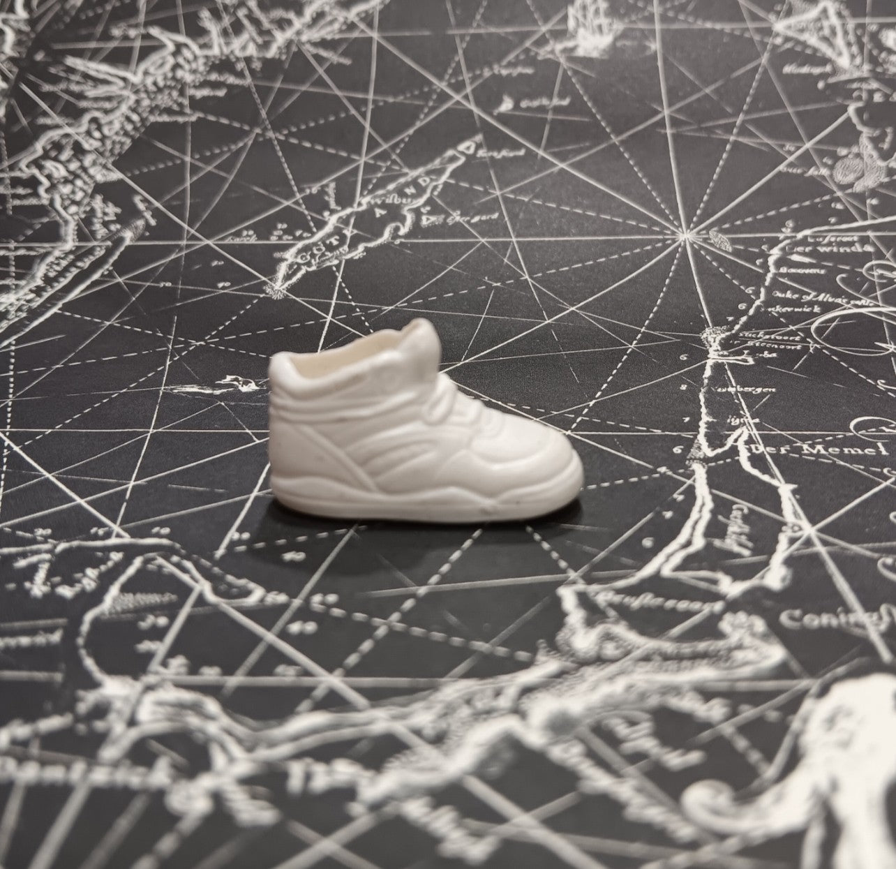 Barbie Flat Foot White HI-Top Sneaker