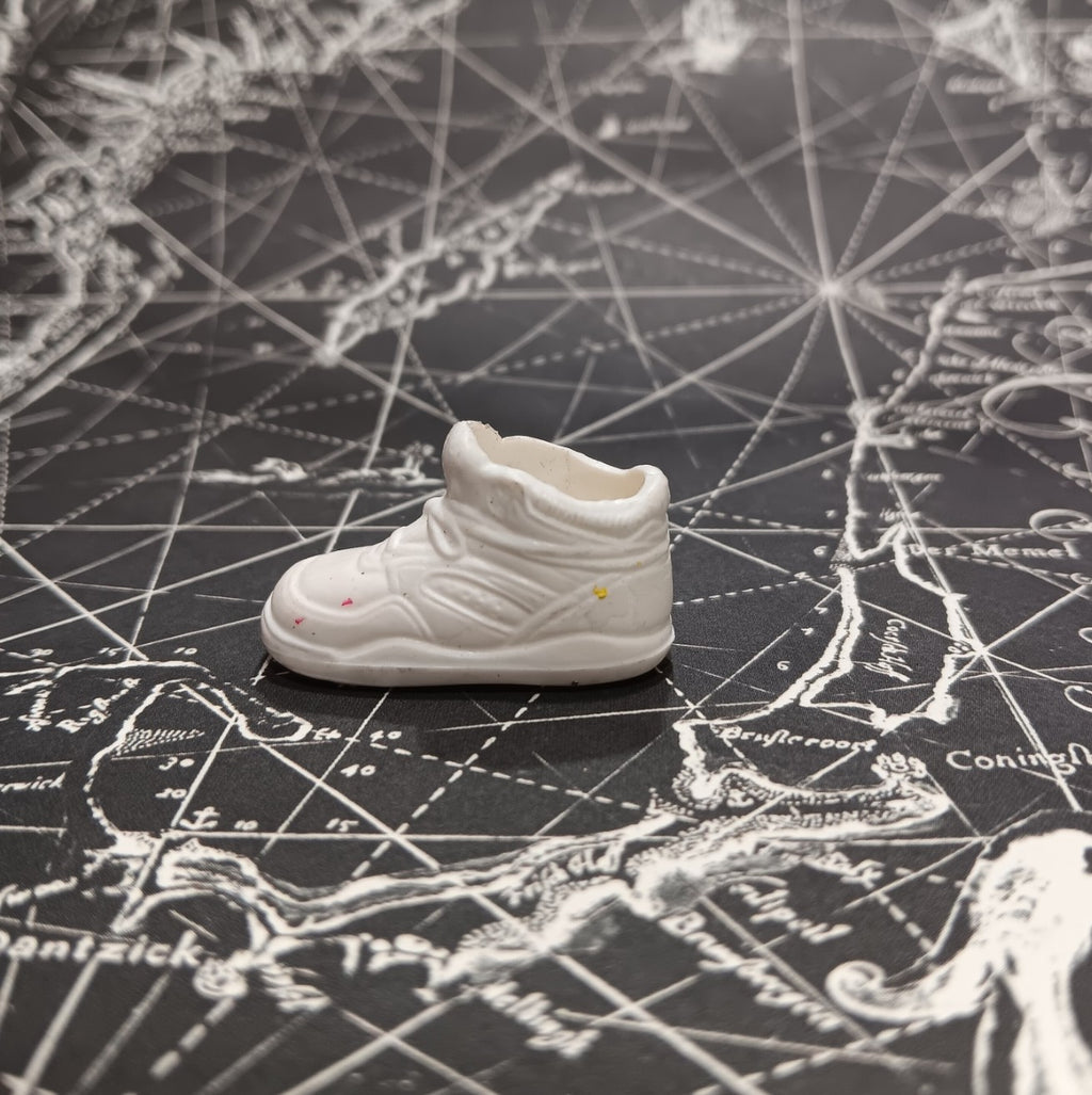 Barbie Flat Foot White HI-Top Sneaker