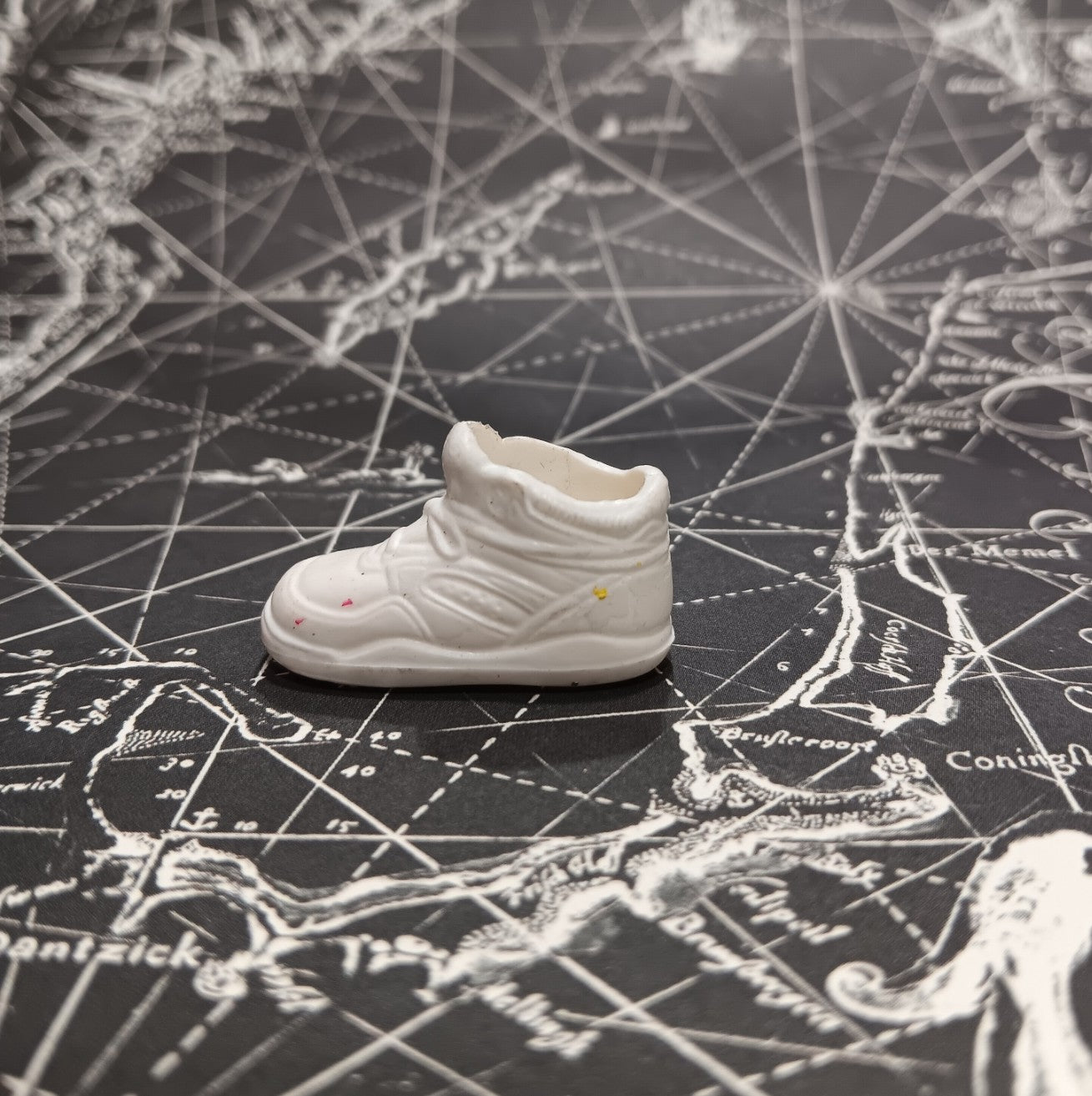 Barbie Flat Foot White HI-Top Sneaker