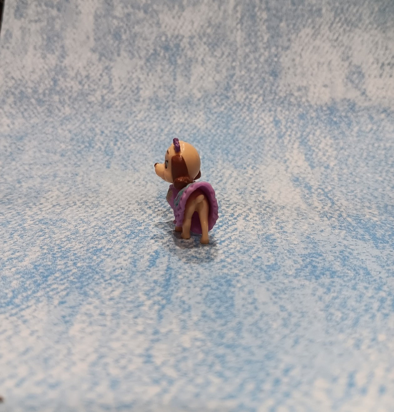 Polly Pocket Puppy Pal Wearing a Purple Dress
