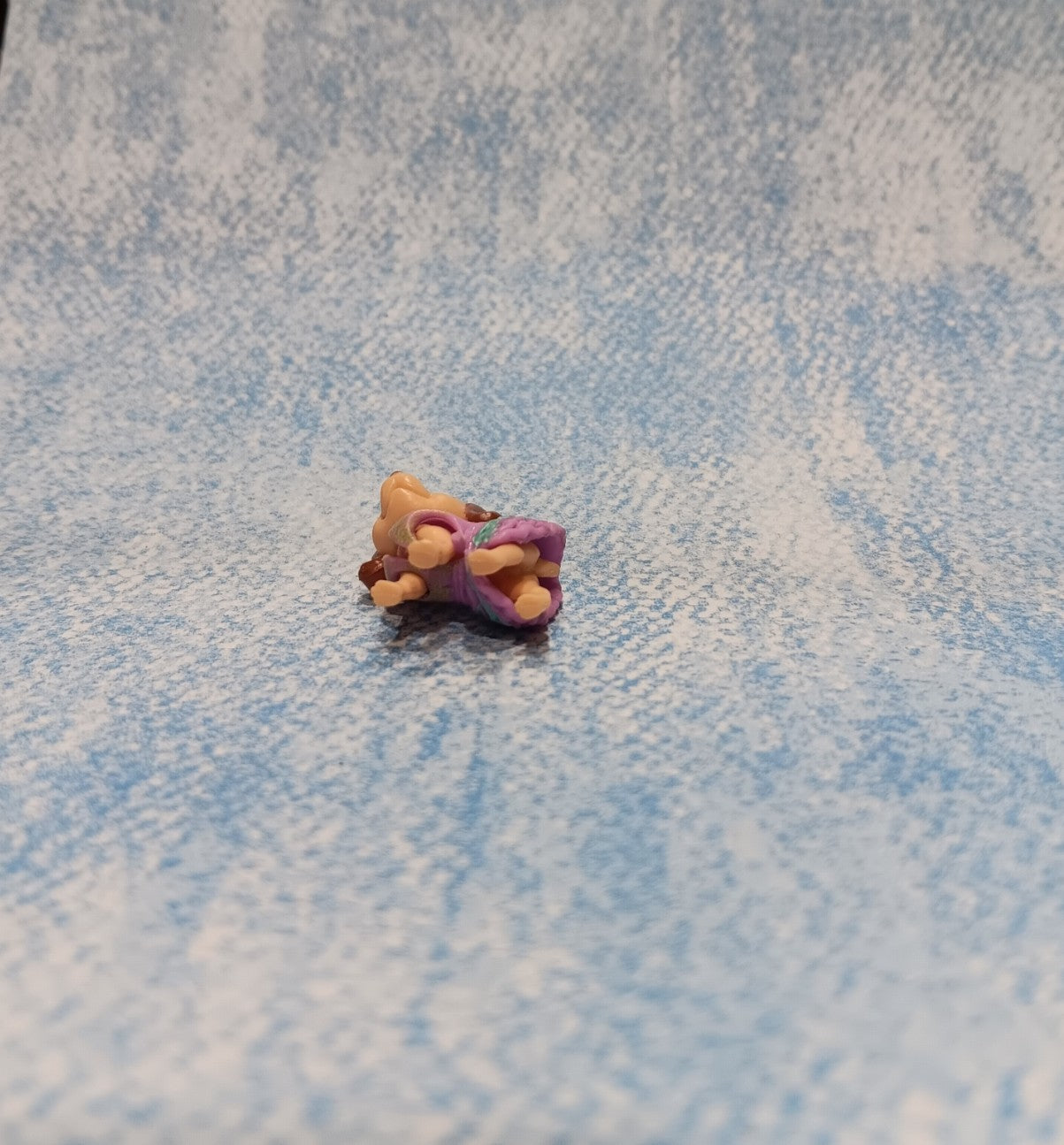 Polly Pocket Puppy Pal Wearing a Purple Dress