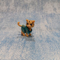 Polly Pocket Leopard Pet Wearing a Green Robe
