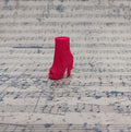 Barbie Open Toed High Heeled Booties with Floral Scroll Detail