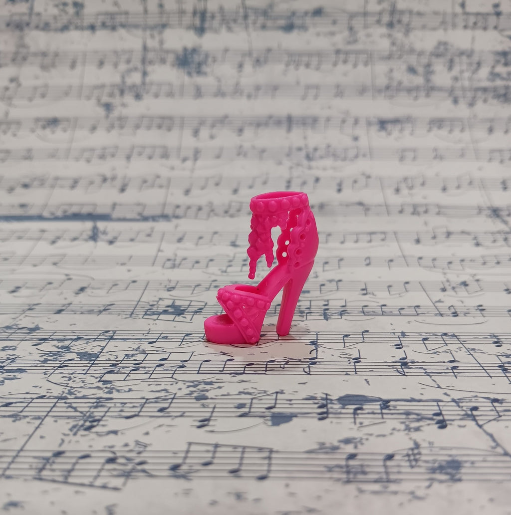 Barbie Fashionista Doll Bright Pink Jewel Texture Stiletto