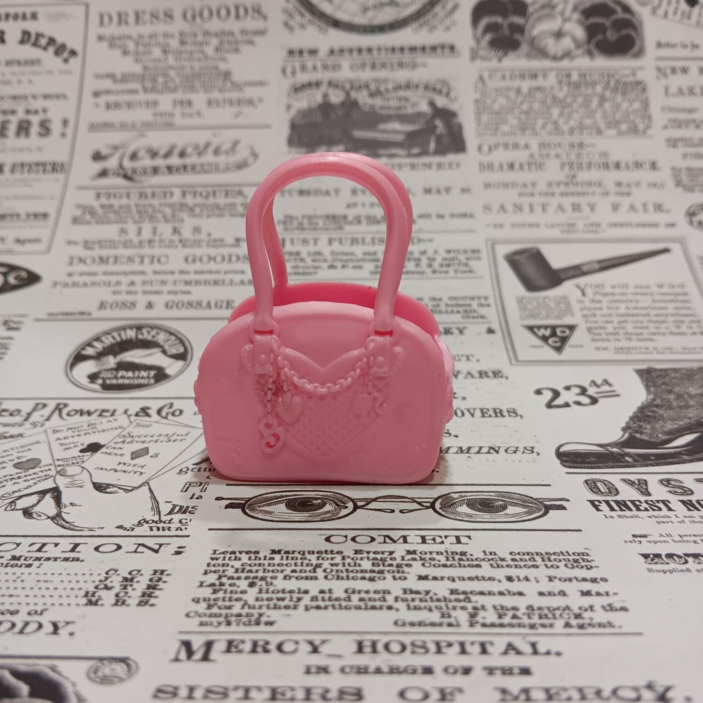 Light Pink Barbie Purse with Charm Chain Details