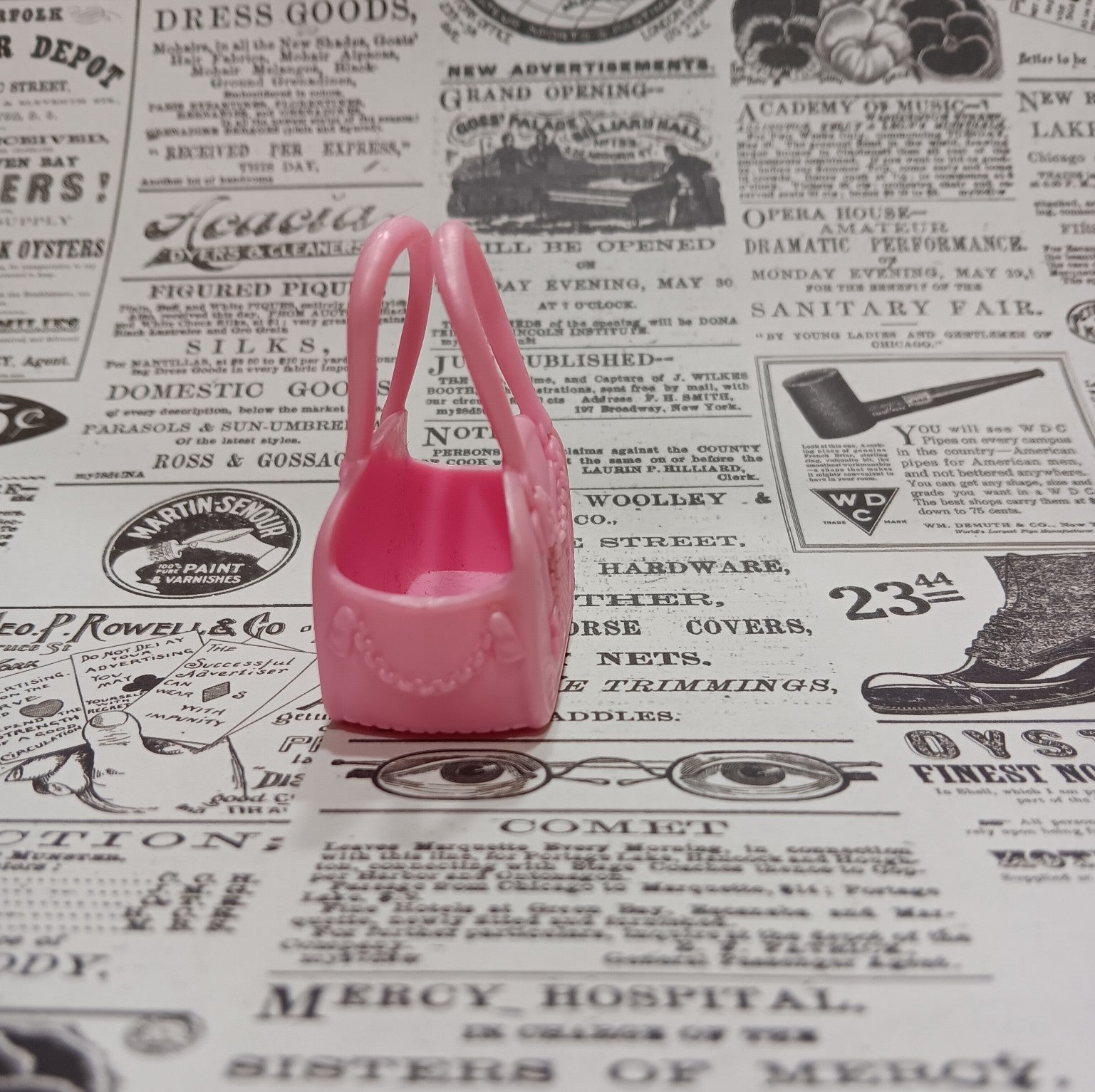 Light Pink Barbie Purse with Charm Chain Details