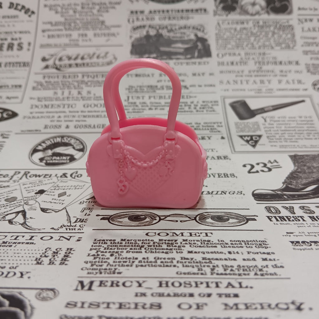 Light Pink Barbie Purse with Charm Chain Details