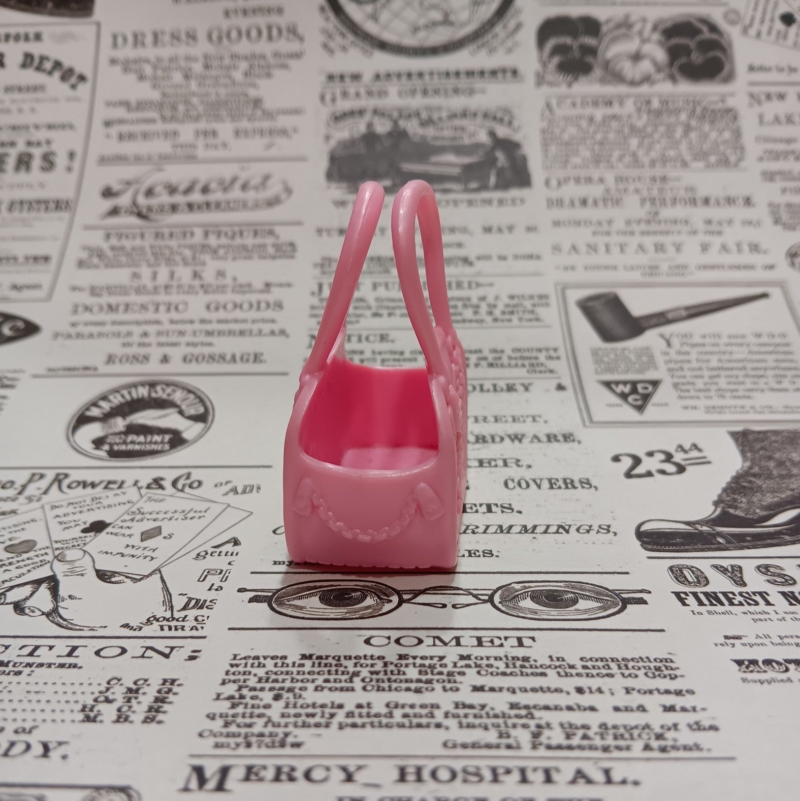 Light Pink Barbie Purse with Charm Chain Details