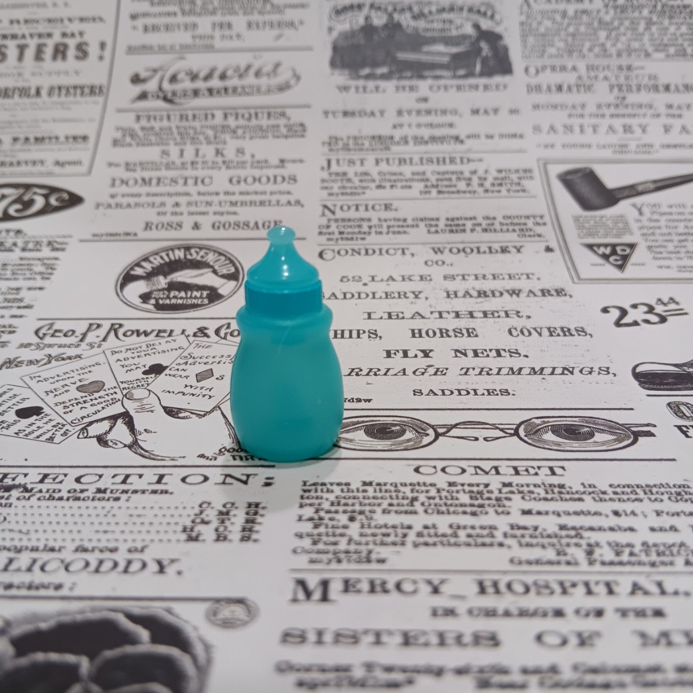 Miniature Blue Baby Bottle