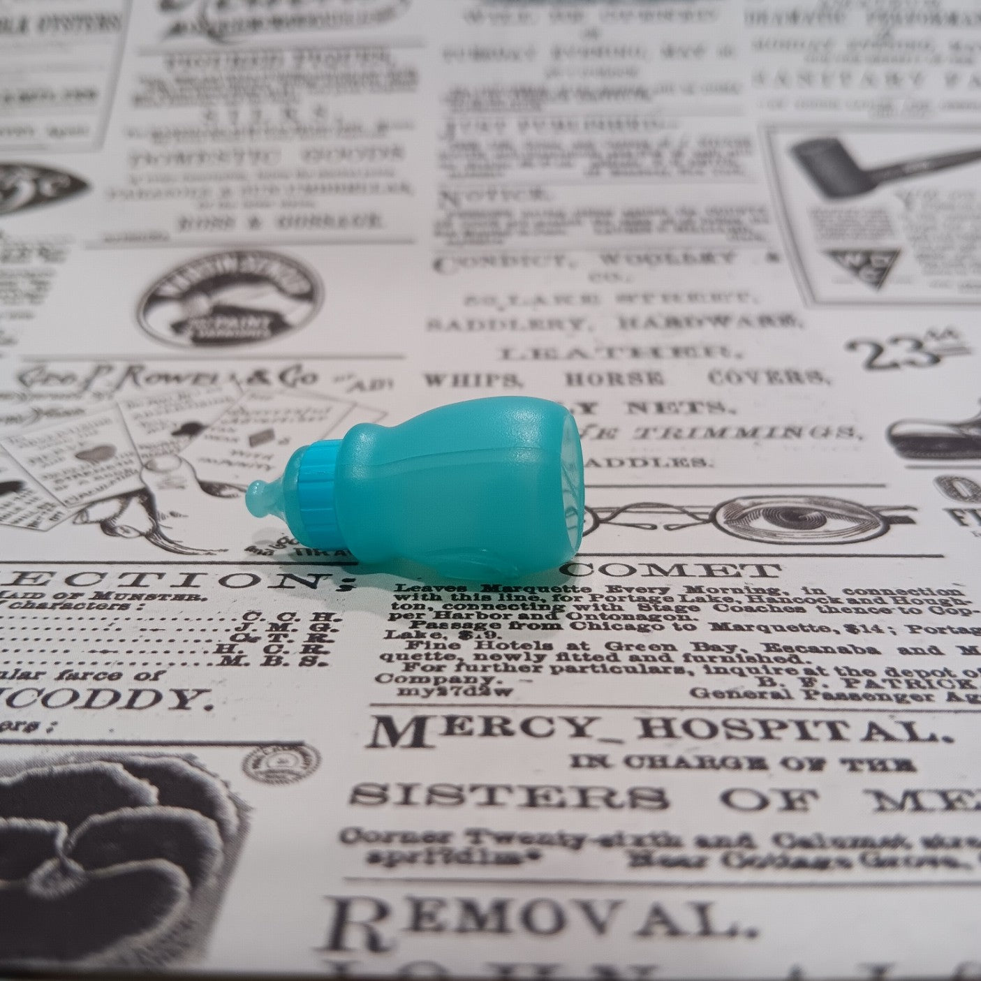 Miniature Blue Baby Bottle