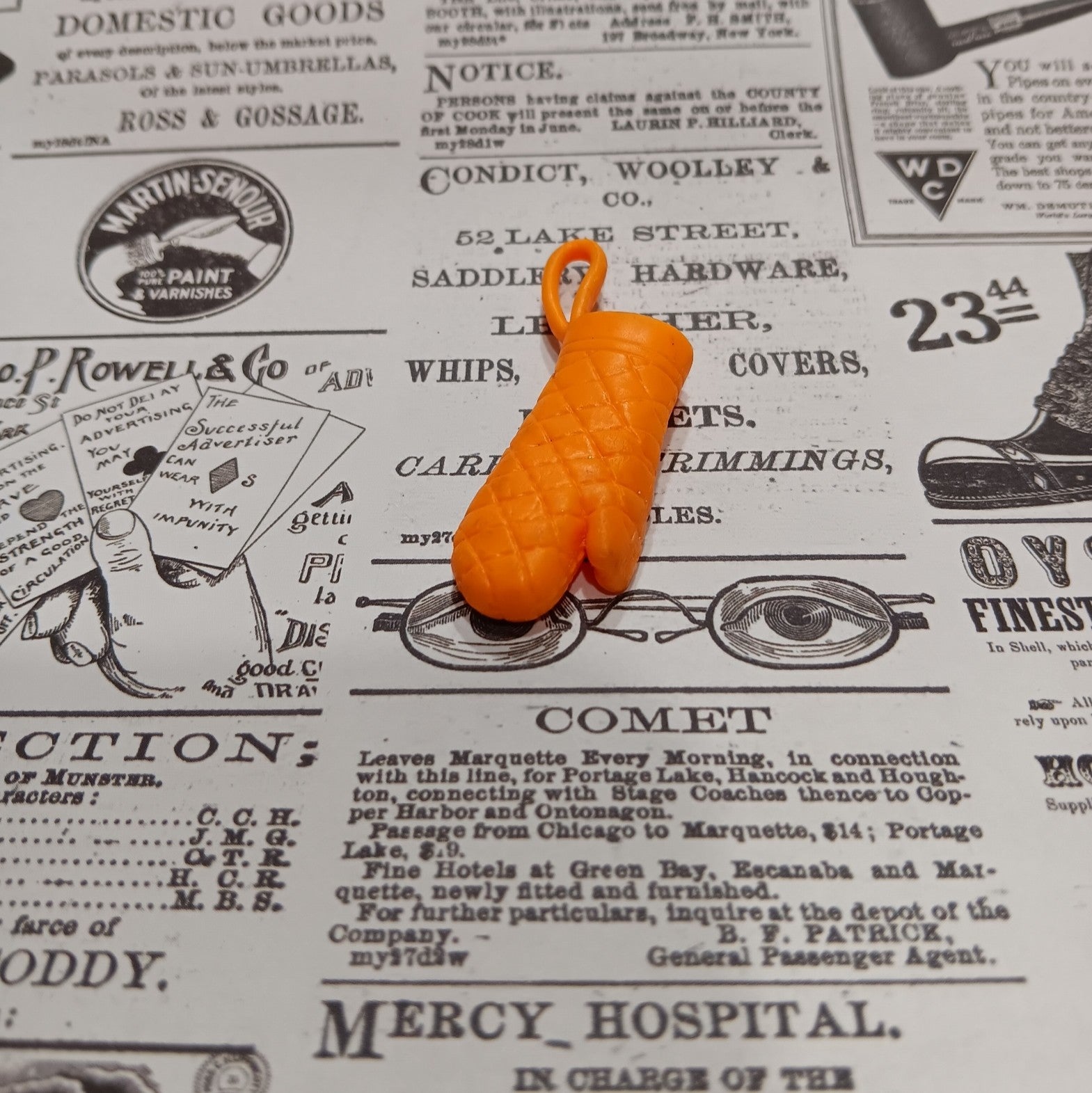Barbie Orange Rubber Oven Mitt