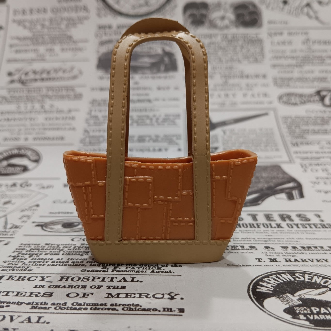 My Scene Barbie doll light brown Patchwork Purse