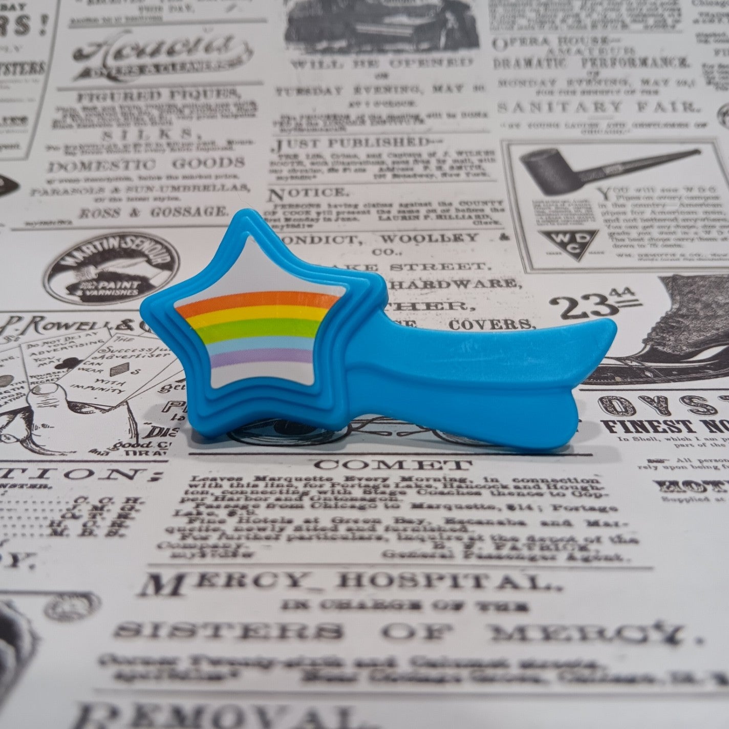 Vintage G1 My Little Pony Blue Shooting Star Hairbrush