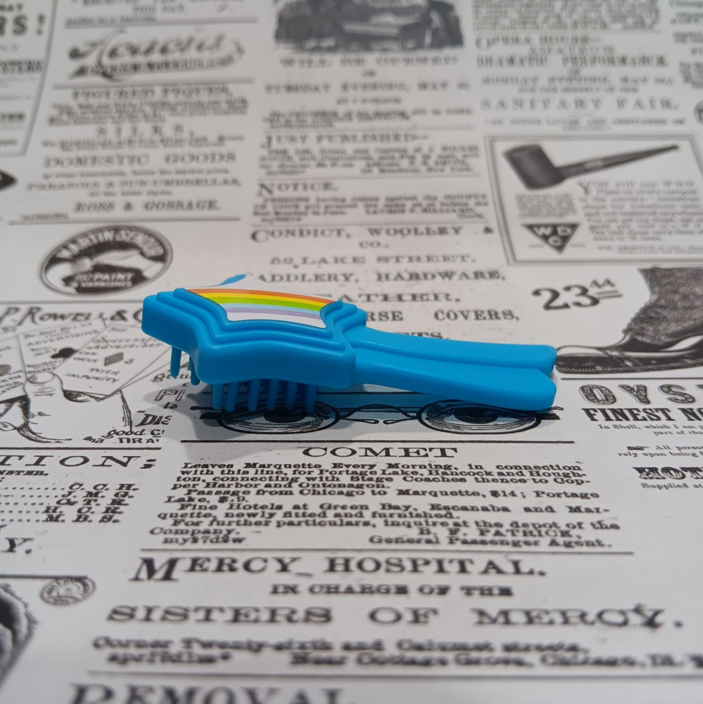 Vintage G1 My Little Pony Blue Shooting Star Hairbrush