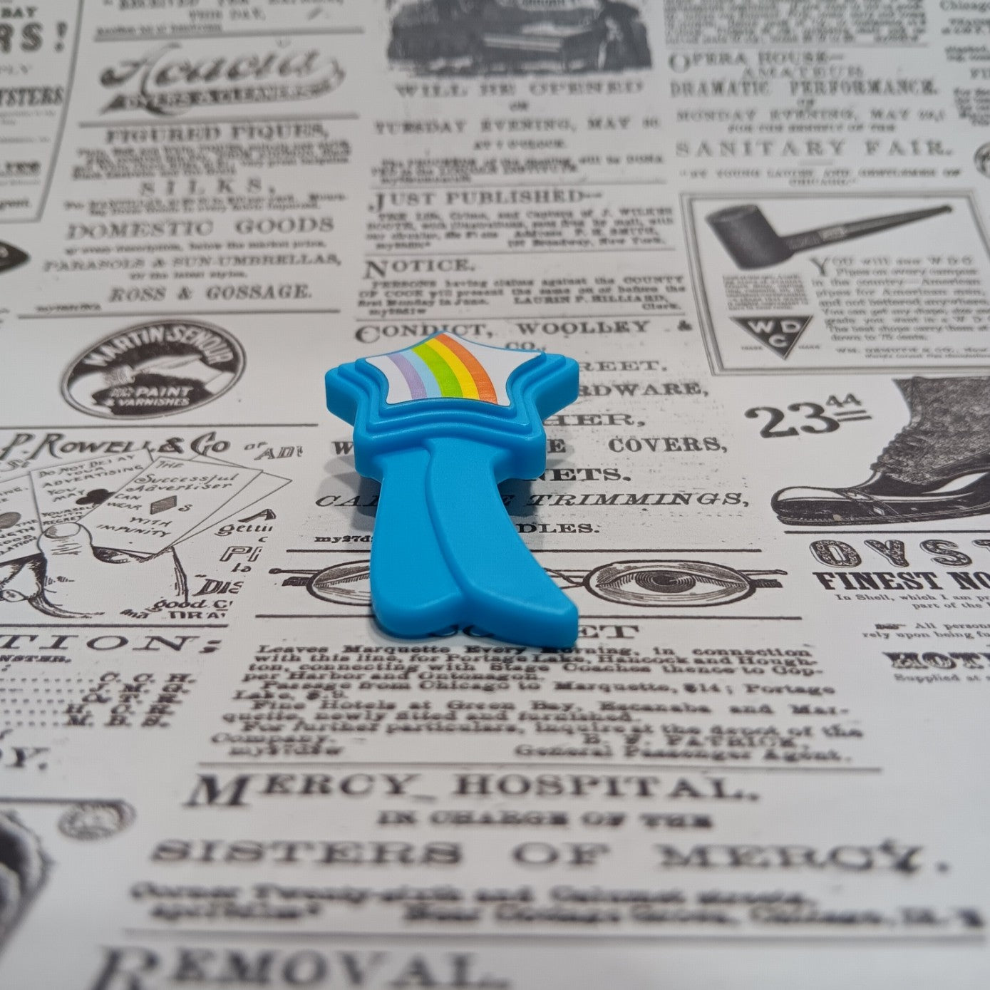 Vintage G1 My Little Pony Blue Shooting Star Hairbrush