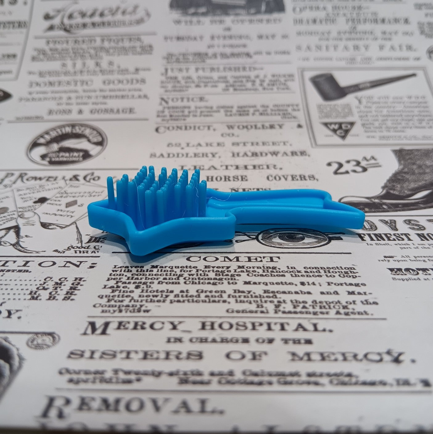 Vintage G1 My Little Pony Blue Shooting Star Hairbrush