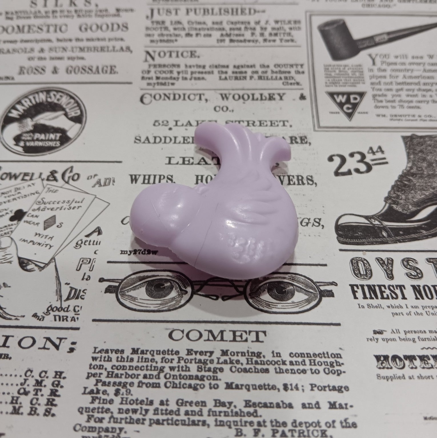 Vintage My Little Pony Hippity Hop's Lavender Dove Shaped Brush