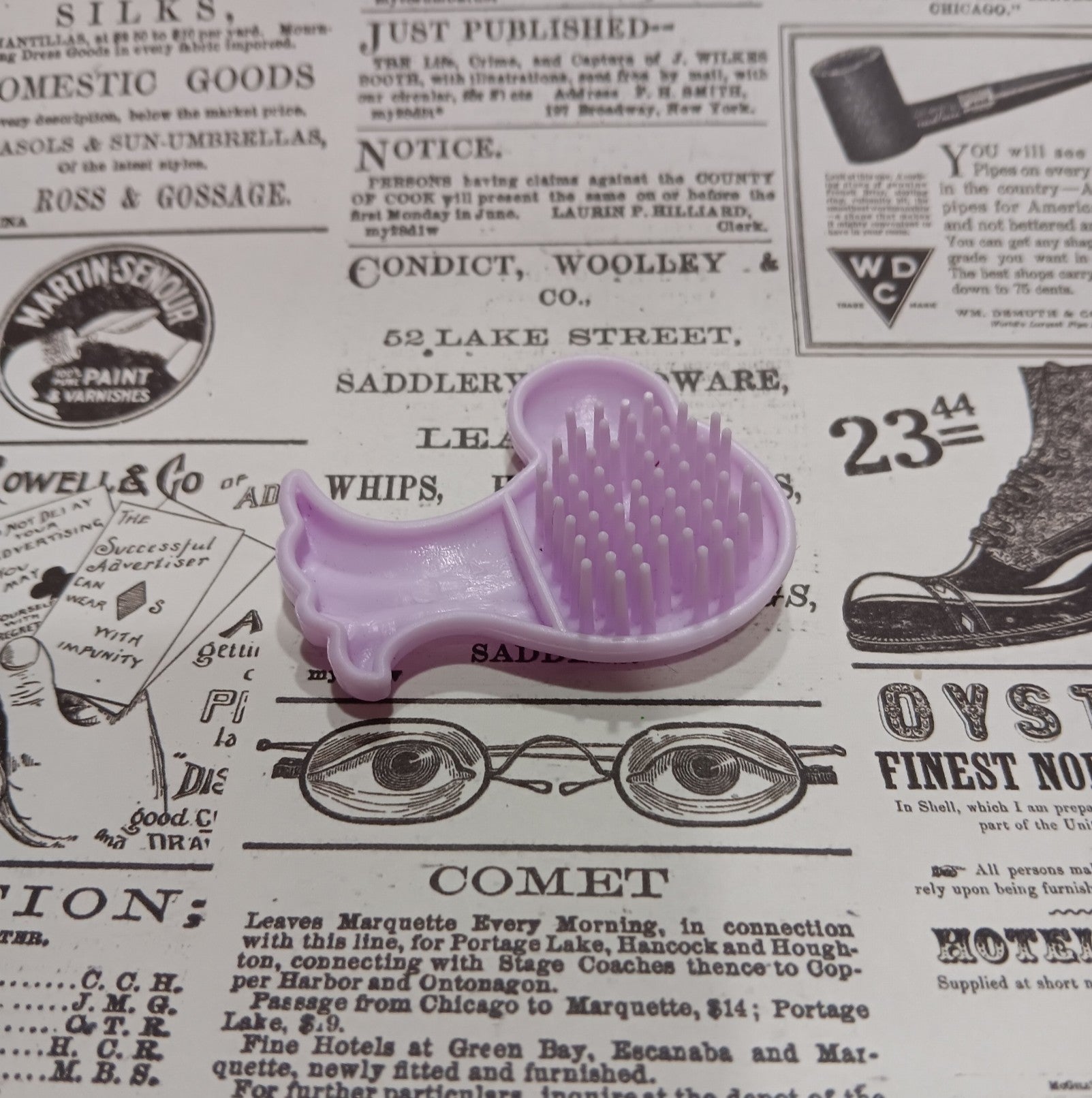 Vintage My Little Pony Hippity Hop's Lavender Dove Shaped Brush