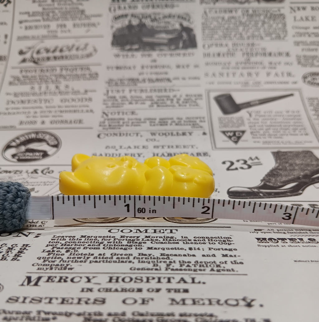 Vintage My Little Pony Newborn Twins Yellow Bear Brush