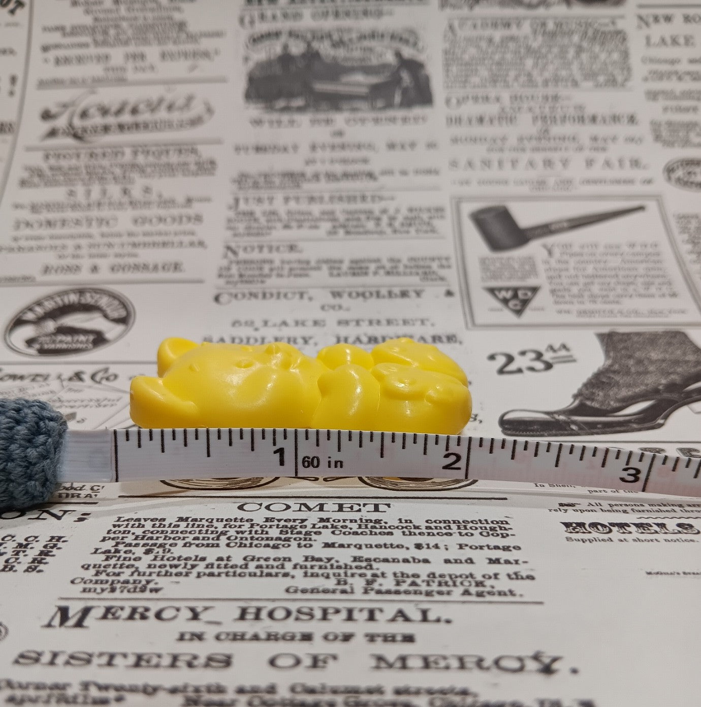 Vintage My Little Pony Newborn Twins Yellow Bear Brush
