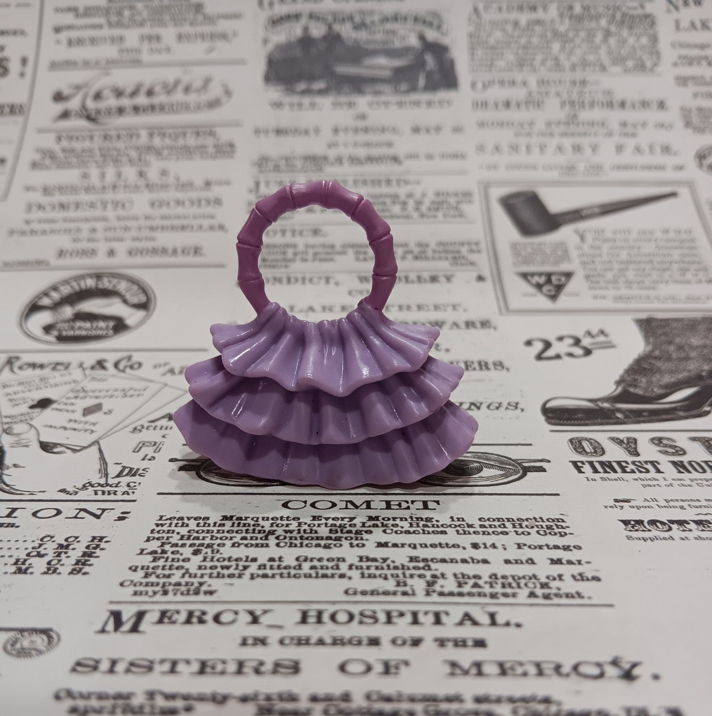 My Scene Barbie 3 tiered Purple Ruffled Purse