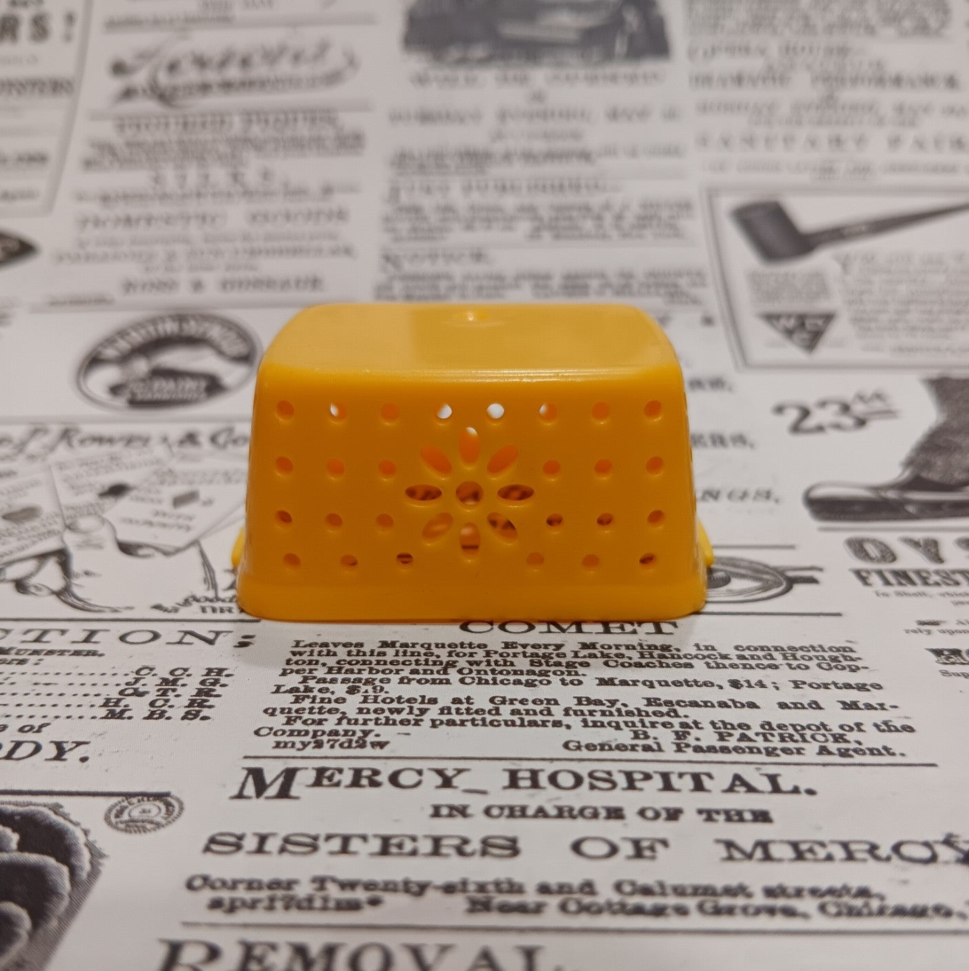 Barbie's Yellow Plastic Laundry Basket