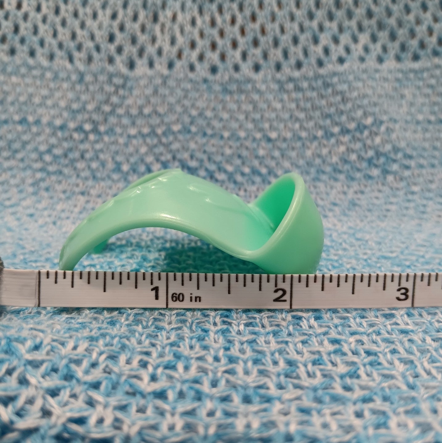 Small Mint Green Plastic Baby Doll Bib