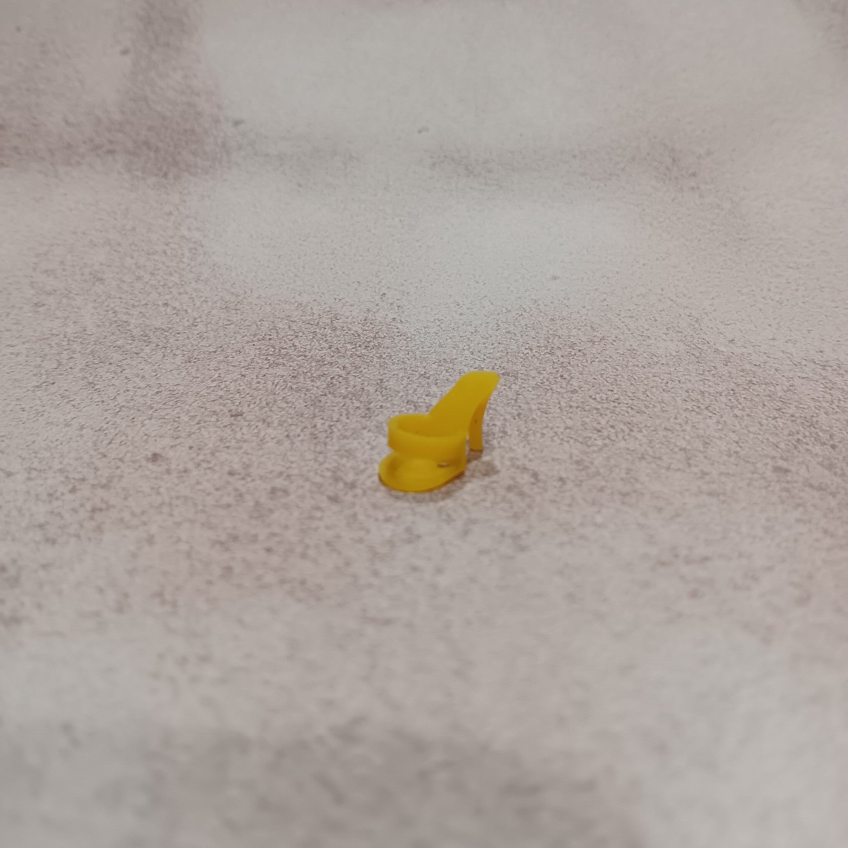 Vintage 1960's Barbie Sized Yellow open toe heel