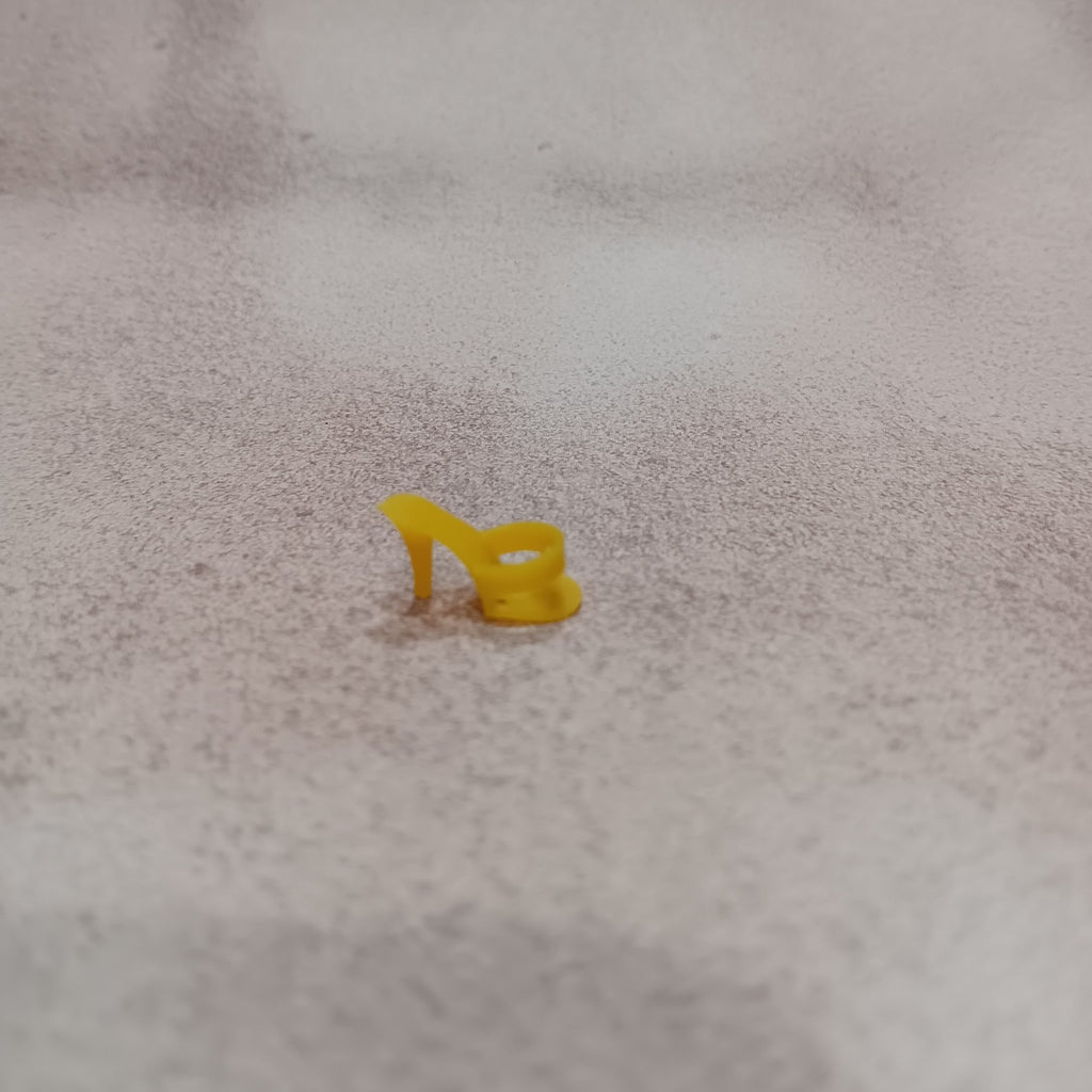 Vintage 1960's Barbie Sized Yellow open toe heel