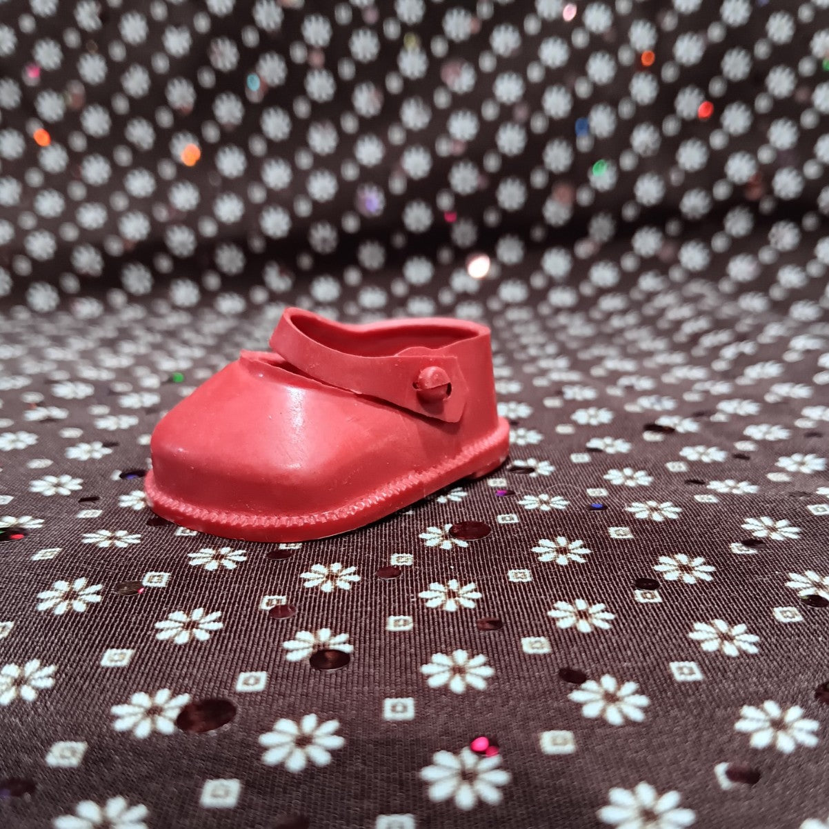 Vintage 1950's Sz 00 Red Mary Jane Left Shoe