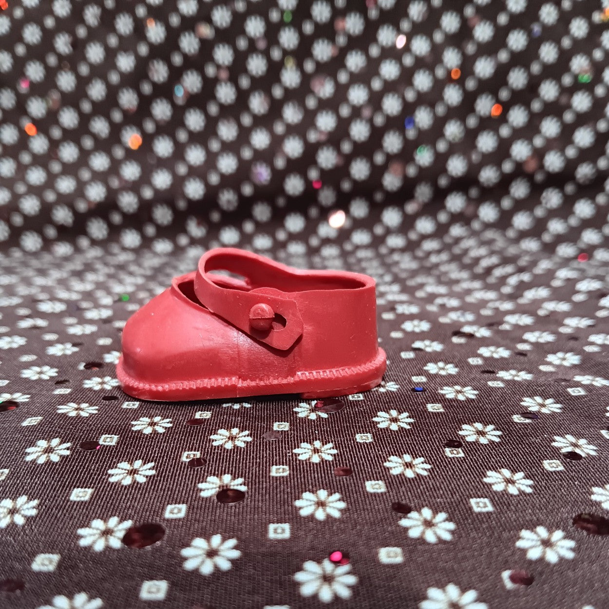 Vintage 1950's Sz 00 Red Mary Jane Left Shoe