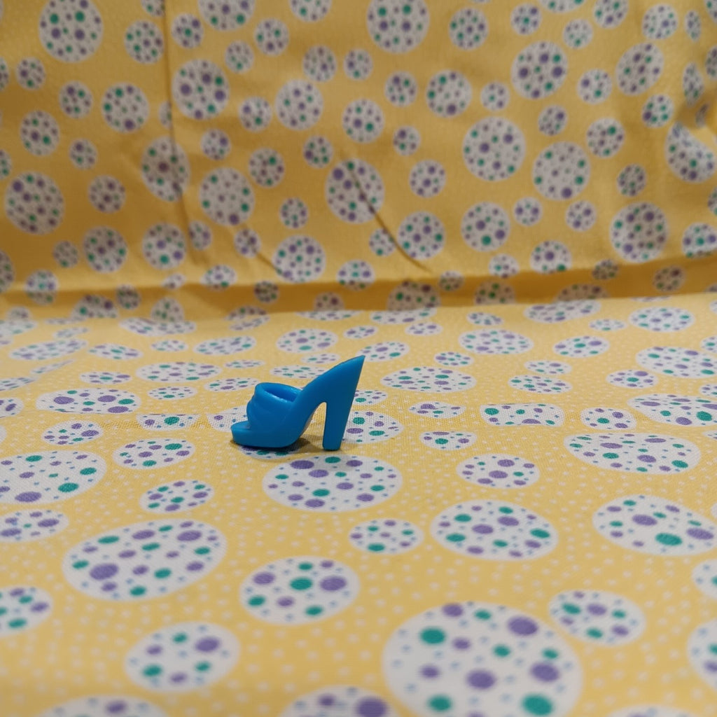 Vintage Blue Open Toe Mule Heel