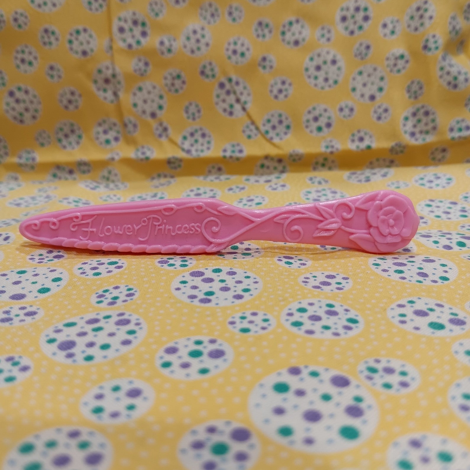 Vintage 1970's Flower Princess Hairbrush