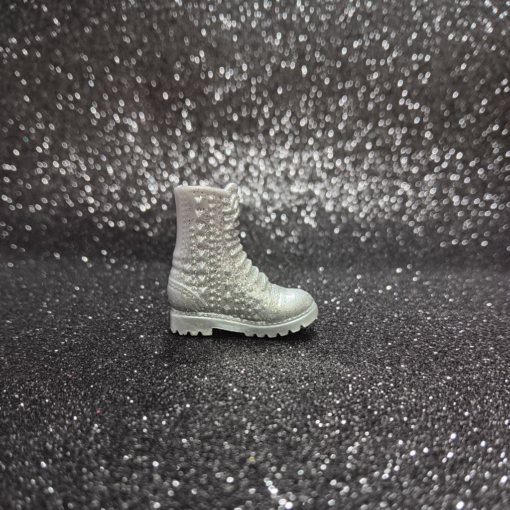 Fashionistas Barbie Silver Studded Lace up Boot