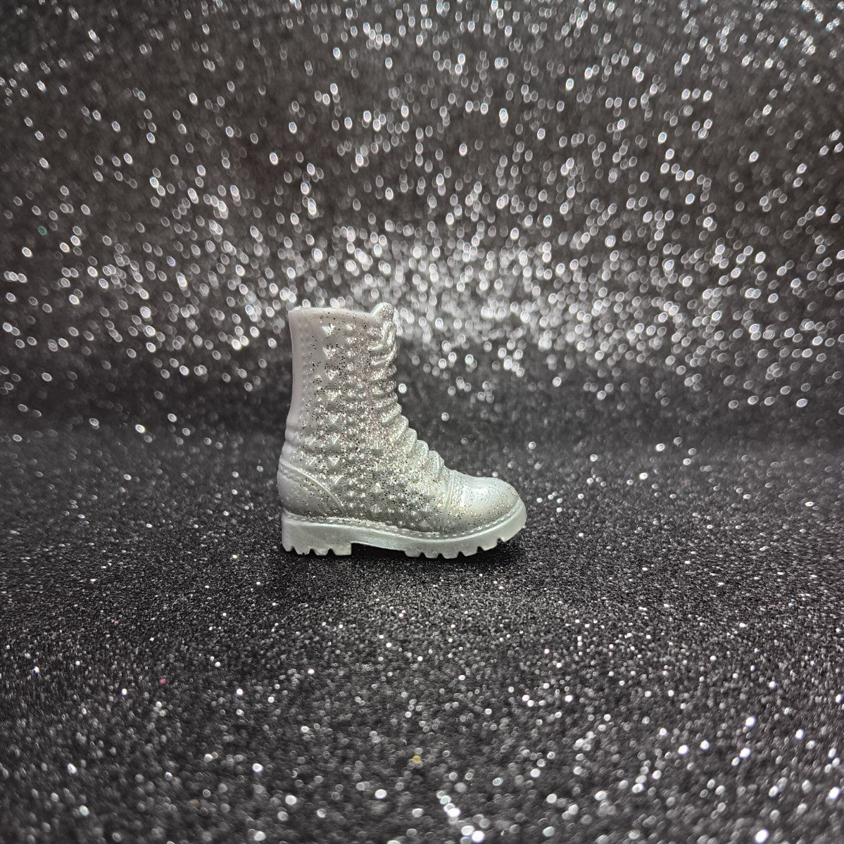 Fashionistas Barbie Silver Studded Lace up Boot