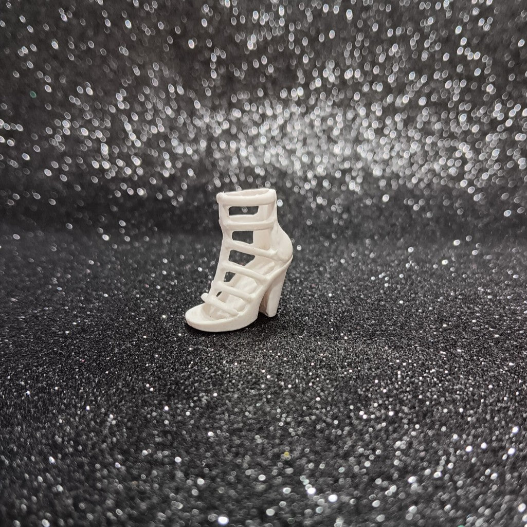 Fashionista Barbie Edgy White Caged heel
