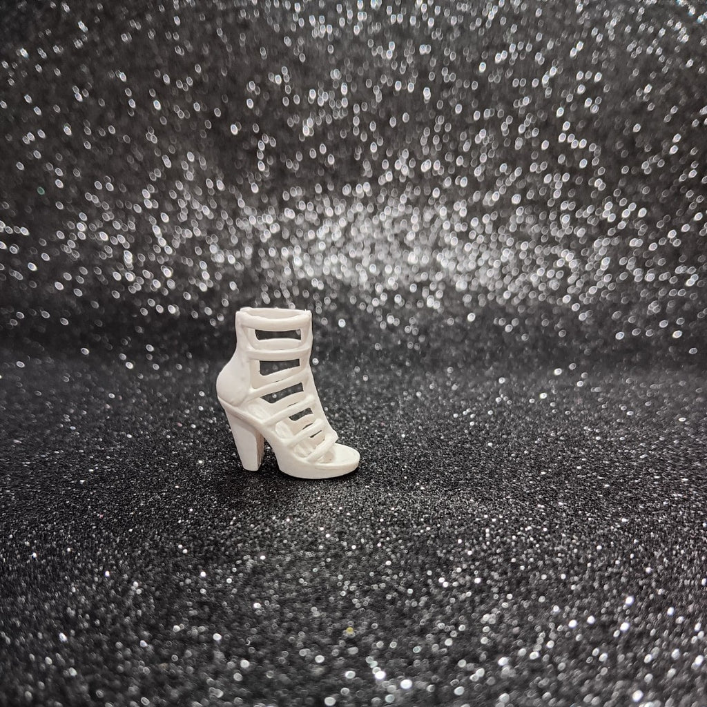 Fashionista Barbie Edgy White Caged heel