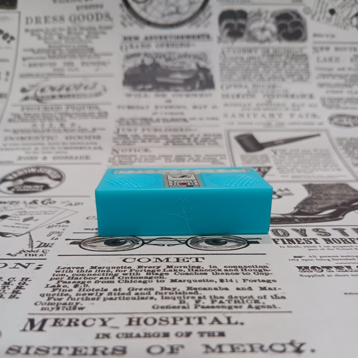 Vintage Barbie Turquoise Boom Box