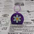 Round Purple Barbie Purse with Daisy Print Side