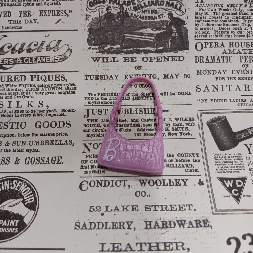 Barbie Fashion Pack Lavender Handbag with B Monogram