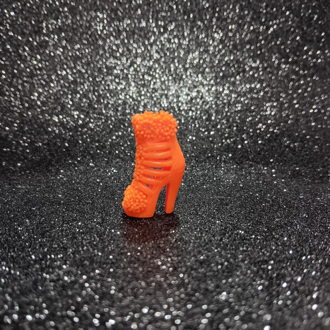 Fashionistas Orange Caged Heel with Floral Details