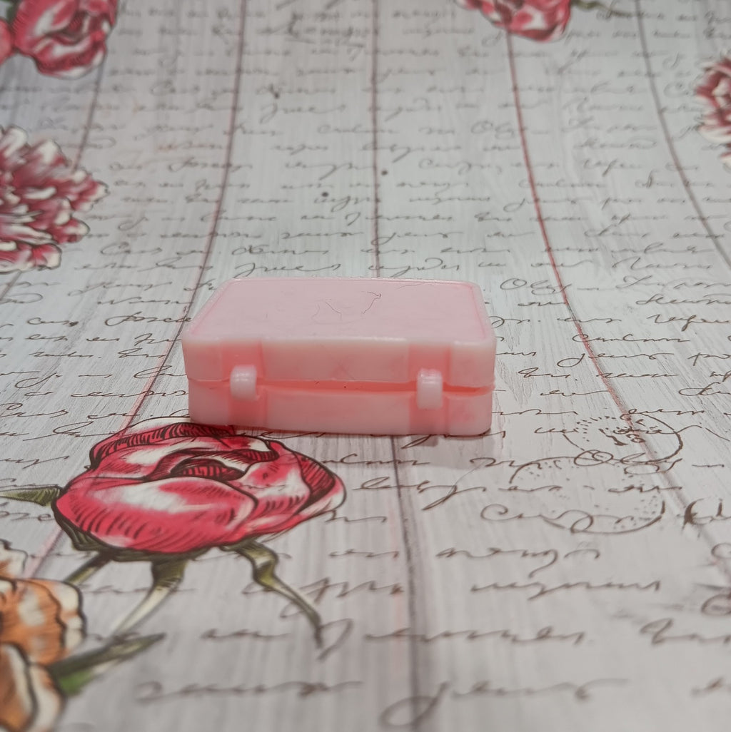 Vintage Barbie Sized Pink Plastic Suitcase