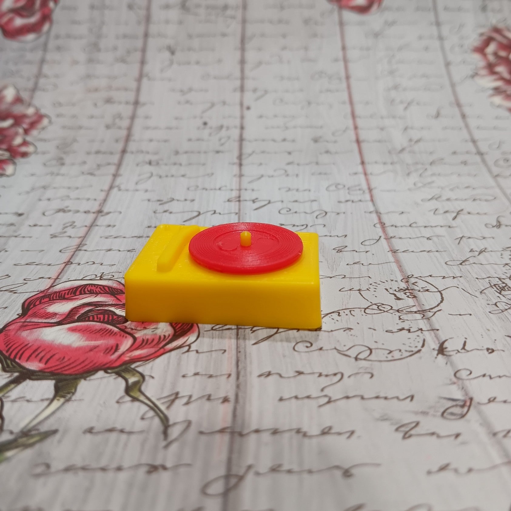 Vintage Barbie Sized Yellow Record Player